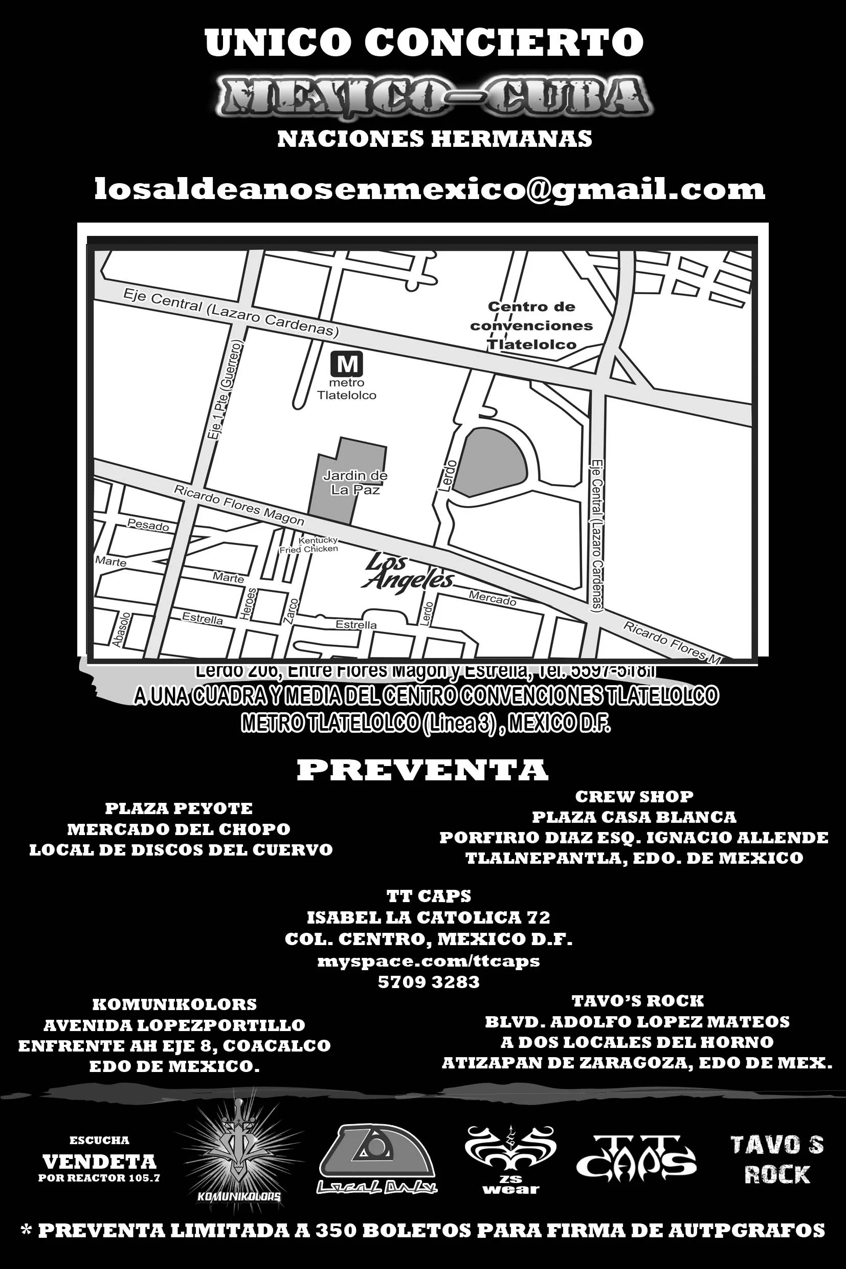 Los Aldeanos en México, abril 2011 (reverso)