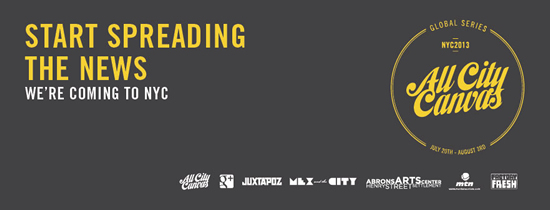 Noticia:  All City Canvas | Global Series - New York City 2013‏